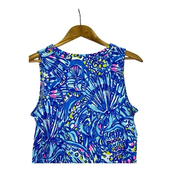 Lilly Pulitzer Amina Dress Small Brilliant Blue Ceviche Sleeveless Dress - Picture 9 of 9